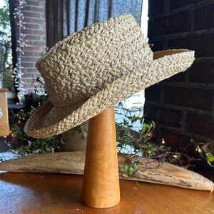 Dorfman Pacific Company handmade raffia woven straw summer hat